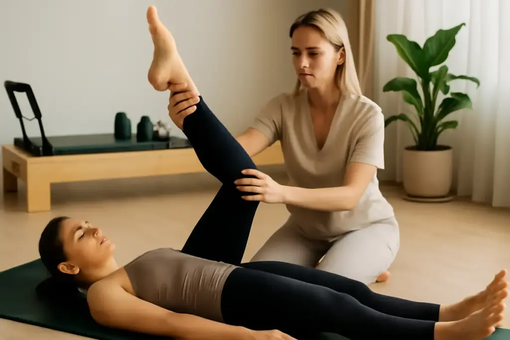 Pilates e drenaggio linfatico: i movimenti mirati che alleggeriscono le gambe all’istante