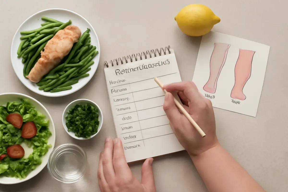 Menu settimanale per chi soffre di edema: idee pratiche per sgonfiarsi senza rinunce